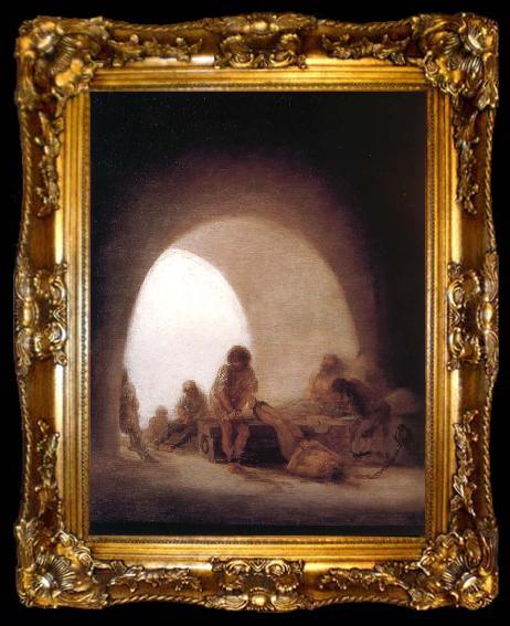 framed  Francisco Goya Prison interior, ta009-2
